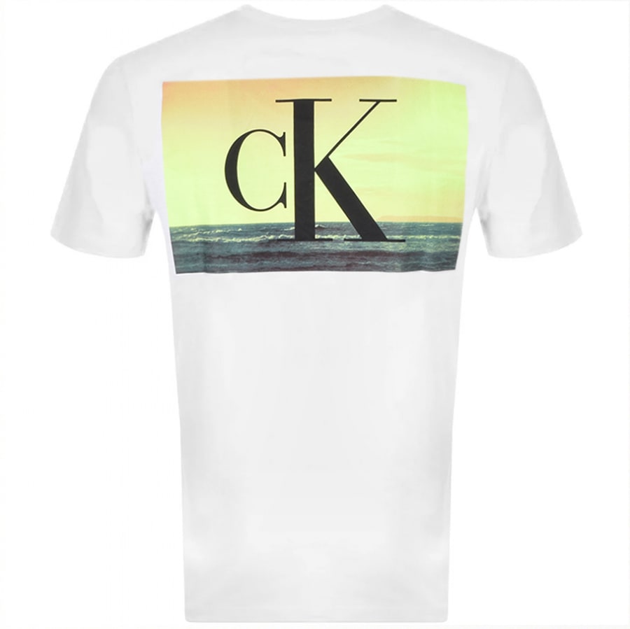 Alternative Image for ProductCalvin Klein Jeans Festival Print T Shirt White2